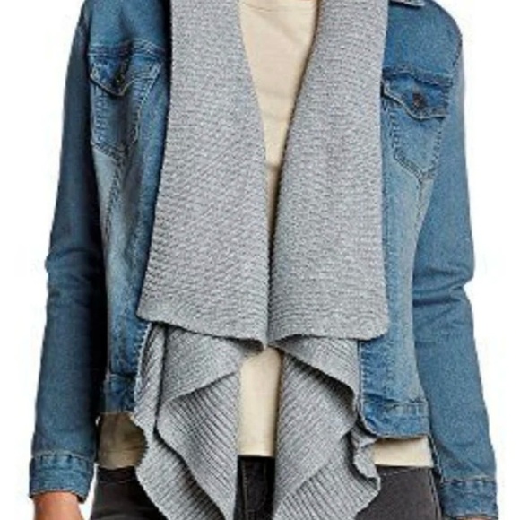 Ruff Hewn Denim Jacket with Gray Knit Collar - Picture 6 of 6